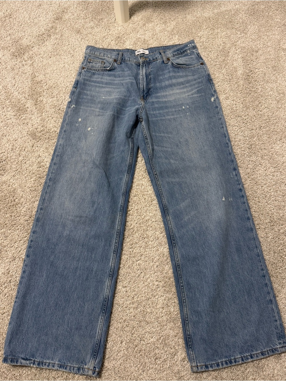 Zara Wide-Leg Light Blue Jeans